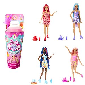 Barbie Pop Reveal Boneca Série de Frutas Limonada de Morango-HNW40-Mattel