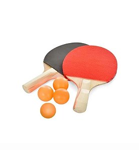 Kit Ping Pong 2 Raquetes e 4 Bolinhas - DMT6727 - Dm Toys