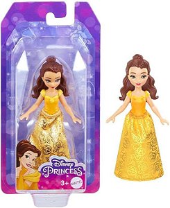 Disney Mini Princesa Bela - 09 cm - HLW78 - Mattel