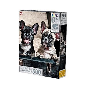 Quebra Cabeça Buldogue Francês - 500 Peças - 792530 - Pais e Filhos