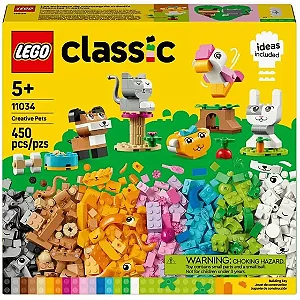 Lego Classic - Animais de Estimação Criativos - 450 Peças 11034