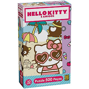 Quebra-cabeça 500 peças Hello Kitty e amigos - 4678 - Grow