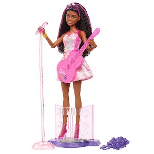 Boneca Barbie Negra Profissões Cantora Pop - HRG41 -Mattel