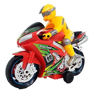 Moto Fricção Athletic com boneco - Cores Sortidas - DMT6483 - Dm Toys