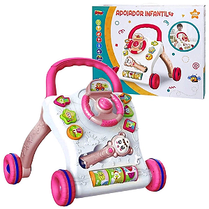 Apoiador Infantil Rosa com Atividades - ZP01128 - Zoop Toys