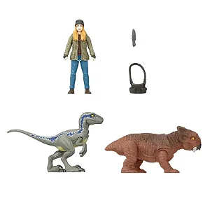 Dinossauro Jurassic World Dominion Maisie e Velociraptor Beta - HDX46- Mattel