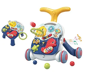 Andador Infantil Fundo do Mar Bebê Amarelo e Azul - 10407 - Zippy Toys