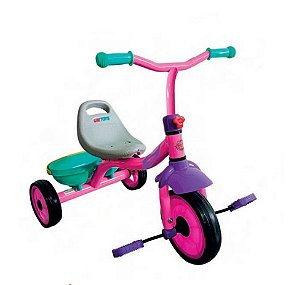 Triciclo Infantil Rosa Suporta 30Kg - 1801 - Unitoys
