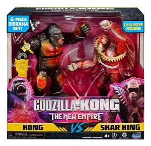 2 Bonecos Kong Vs Skar King De 15cm Com Acessórios - 3558 - Sunny