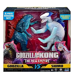 2 Bonecos Godzilla vs Shimo 15cm Com Acessórios - 3558 - Sunny