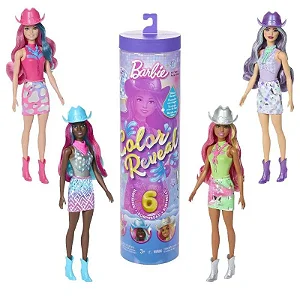Barbie Color Reveal Boneca Moda Disco Star Cowgirl - JCV73 - Mattel