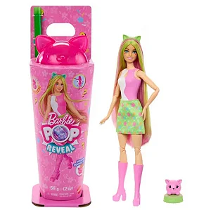 Boneca  Barbie Pop Reveal Série de Animaizinhos - Gato - JCN85 Mattel
