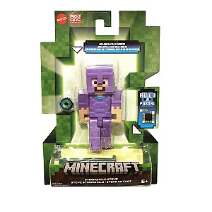 Boneco Minecraft Steve de Fort e Acessório 7Cm Gtp08/HLB14 Mattel