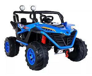 Carrinho Elétrico Jipe Azul 12V Tração 4 Rodas Rádio - 1302 Bang Toys