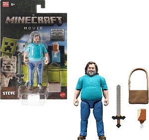 Minecraft  Figura de ação Steve e acessórios - JFR44 - Mattel