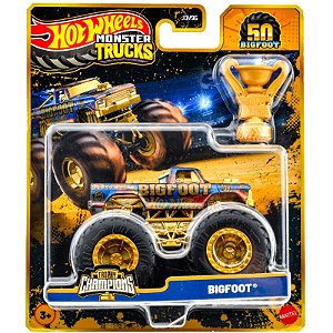 Hot Wheels 1:64 - Bigfoot Monster Truck Trophy Champions - JDV96- Mattel