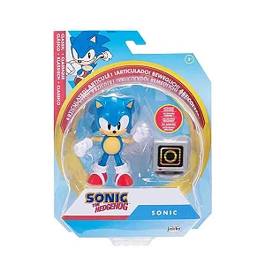 Boneco Articulado Sonic de 9cm e Caixa de Itens Anel - 4224 - Sunny