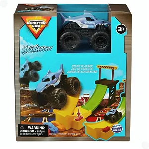 Monster Jam Carrinho e Rampa Com Lançador 1:72 Megalodon -  3345 - Sunny