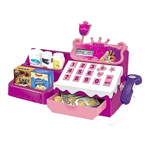 Caixa Registradora Disney Princesas com Calculadora e Acessórios - BR2297 - Multikids