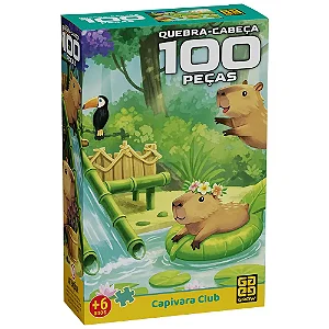 Quebra-cabeça 100 peças Capivara Club 04853