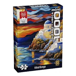 Mini Quebra-cabeça 1000 peças Vitral Grego - 04858 Grow