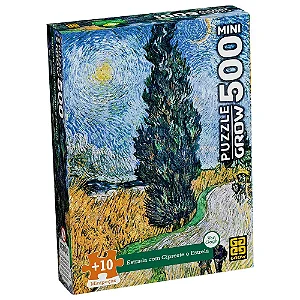 Mini Quebra-cabeça 500 peças Estrada com Cipreste e Estrela 04605 Grow