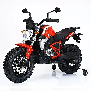 Moto Eletrica com Luz de Led 12V Vermelha - 1093 - Shiny Toys