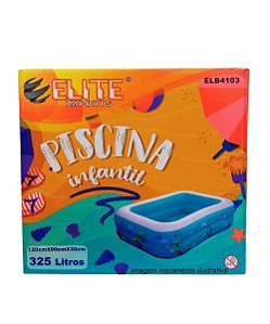 Piscina Infantil Inflável 325 Litros 120cm - RJAP4103 - Elite