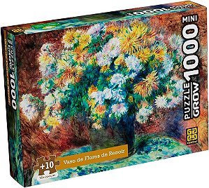 Mini Quebra-cabeça 1000 peças Vaso de Flores de Renoir - Grow 4609