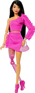 Boneca Barbie Fashion Deluxe Stiyle Perna Mecanica - Mattel HYV26
