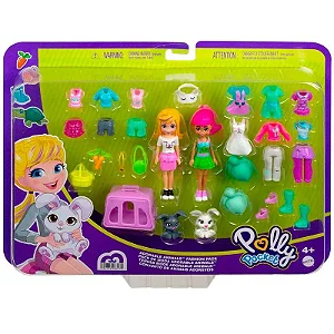 Boneca Polly Pocket Conjunto de Animais Adoráveis - GGJ48 - Mattel