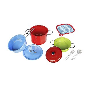Kit Cozinha Infantil Inox Colorida -DMT0036 Dm Toys