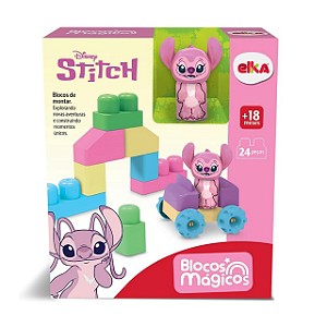 Blocos Mágicos de Montar Disney Stitch Angel - 1309 Elka