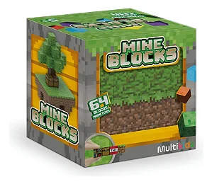 Blocos Magnéticos Mineblocks 64 Blocos - Window Box - BR2512