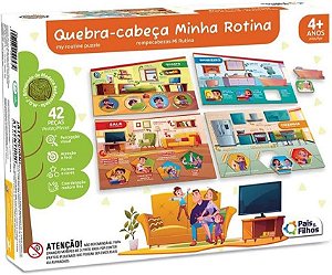 Quebra Cabeça Minha Rotina - Madeira - Pais & Filhos 792957