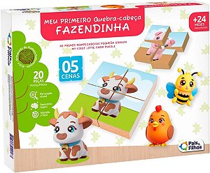 Meu Primeiro Quebra Cabeça - Fazendinha 20 pçs 793042 Pais & Filhos