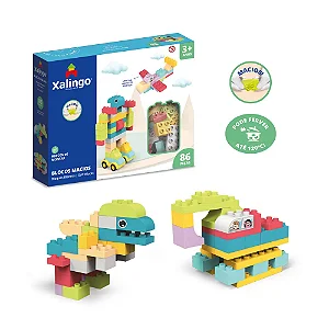 Blocos de Montar Macio Soft 86 Peças - Xalingo 68454