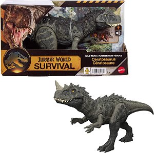 Jurassic World Survival - Cératosaure 33cm Luz E Som - JGB87 Mattel