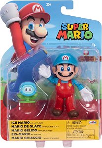 Boneco Mario com Flor de Gelo 10cm - Super Mario - Sunny 4200