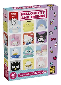 Mini Quebra-cabeça 500 peças Hello Kitty e Amigos - 4980 - Grow