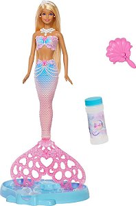 Barbie Fantasía Boneca Sereia com Bolhas - JLW56 - Mattel