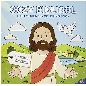 Fluffy Friends Livro para Colorir Cozy Biblical