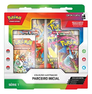 Box Pokémon Mega Evolução Coleção Parceiro Inicial Serie 1 - Copag 36814