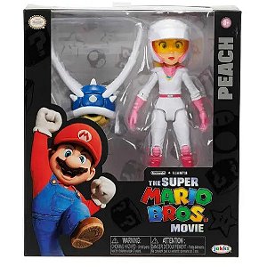 Boneca Peach de 14cm com Casco Azul – Super Mario Bros Filme 4266 Sunny