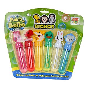 Mania de Bolha pack 6 peças topo Bichos DMT0019 Dm Toys