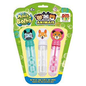 Mania de Bolha pack 3 peças topo Animais DMT0020 Dm Toys