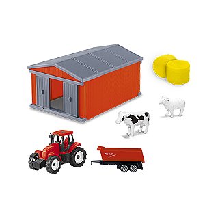 Kit Coleção agro fazendinha Celeiro - Vermelho - DMT0239