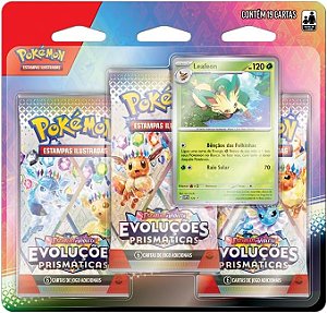 Blister Pokémon- Triplo - Leafeon - Evoluções Prismáticas - 35272 Copag