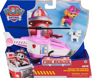 Patrulha Canina Fire Rescue Veículo Grande Aéreo com Figura Skye - 4850 Sunny