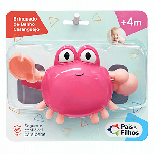 Brinquedo de Banho - Caranguejo Rosa - 793120 - Pais & Filhos